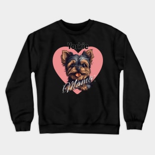 Yorkie Mama Heart Crewneck Sweatshirt